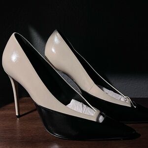 Casadei Black and Cream Heels